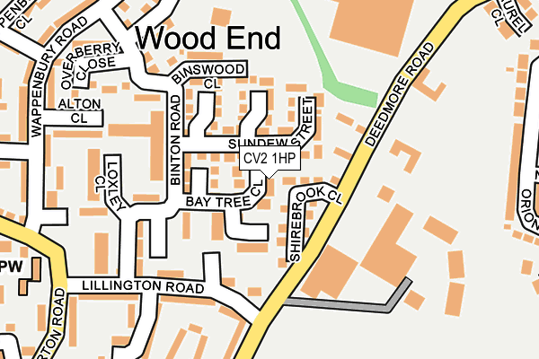 CV2 1HP map - OS OpenMap – Local (Ordnance Survey)