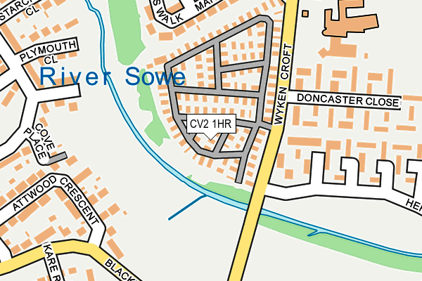 CV2 1HR map - OS OpenMap – Local (Ordnance Survey)