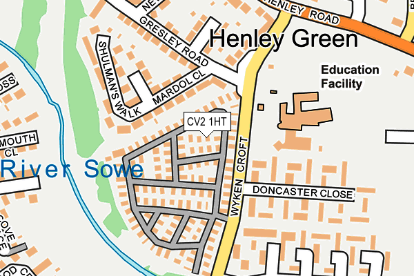 CV2 1HT map - OS OpenMap – Local (Ordnance Survey)