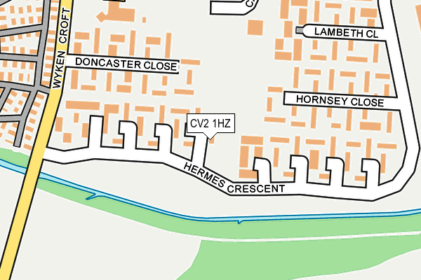 CV2 1HZ map - OS OpenMap – Local (Ordnance Survey)