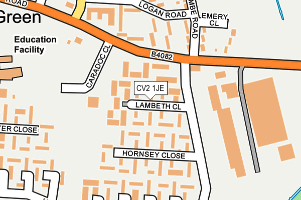 CV2 1JE map - OS OpenMap – Local (Ordnance Survey)