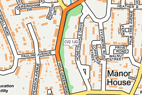 CV2 1JG map - OS OpenMap – Local (Ordnance Survey)