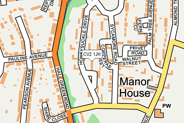 CV2 1JH map - OS OpenMap – Local (Ordnance Survey)
