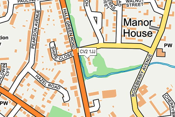 CV2 1JJ map - OS OpenMap – Local (Ordnance Survey)