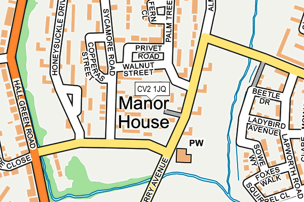 CV2 1JQ map - OS OpenMap – Local (Ordnance Survey)