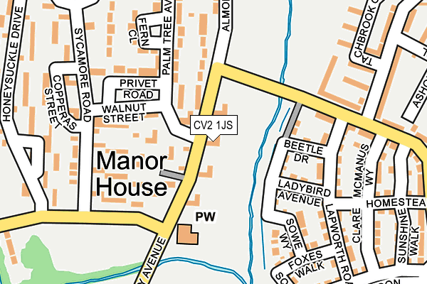 CV2 1JS map - OS OpenMap – Local (Ordnance Survey)