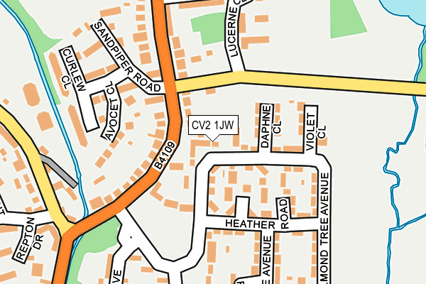 CV2 1JW map - OS OpenMap – Local (Ordnance Survey)