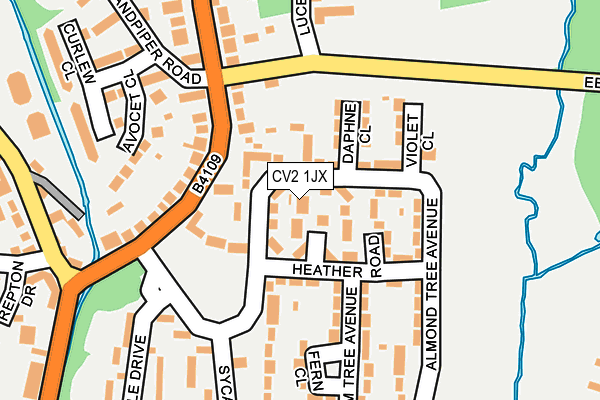 CV2 1JX map - OS OpenMap – Local (Ordnance Survey)