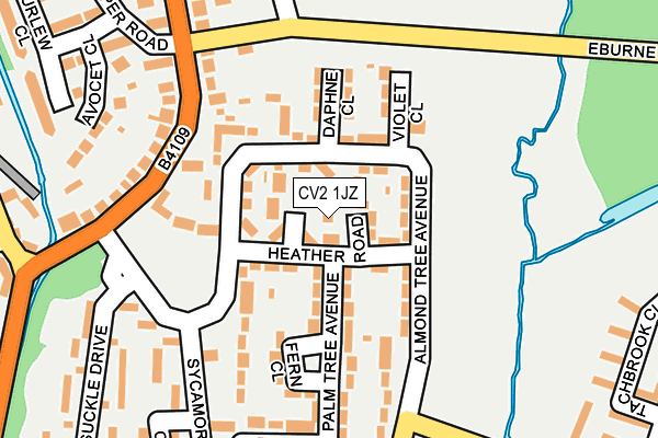 CV2 1JZ map - OS OpenMap – Local (Ordnance Survey)