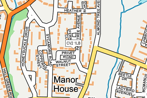 CV2 1LB map - OS OpenMap – Local (Ordnance Survey)