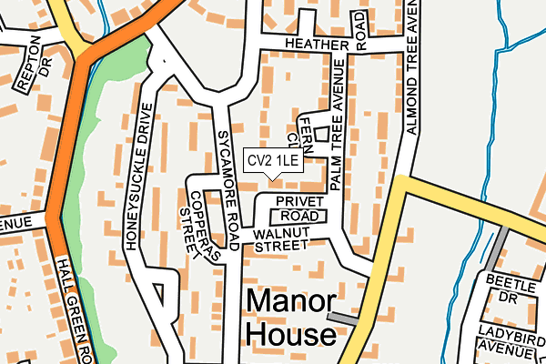 CV2 1LE map - OS OpenMap – Local (Ordnance Survey)