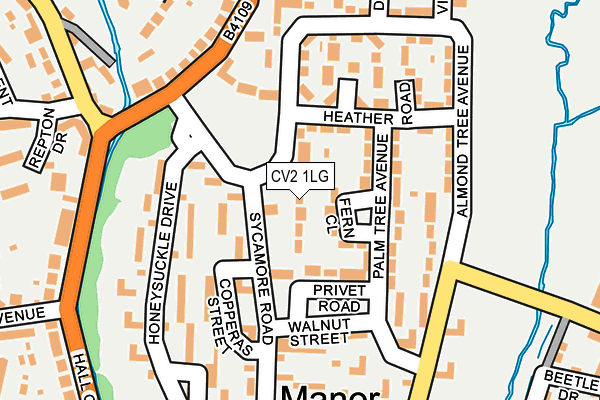 CV2 1LG map - OS OpenMap – Local (Ordnance Survey)