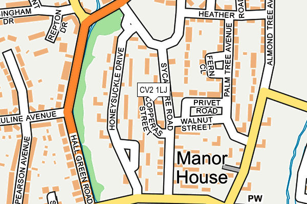 CV2 1LJ map - OS OpenMap – Local (Ordnance Survey)