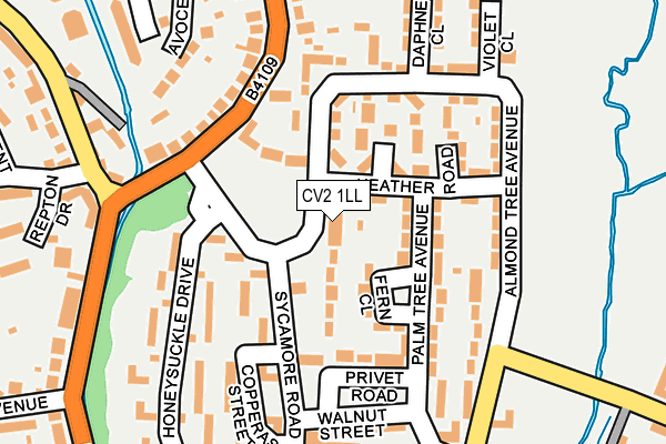 CV2 1LL map - OS OpenMap – Local (Ordnance Survey)