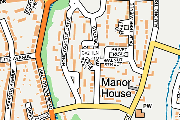 CV2 1LN map - OS OpenMap – Local (Ordnance Survey)