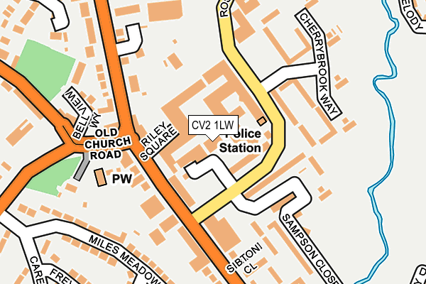 CV2 1LW map - OS OpenMap – Local (Ordnance Survey)