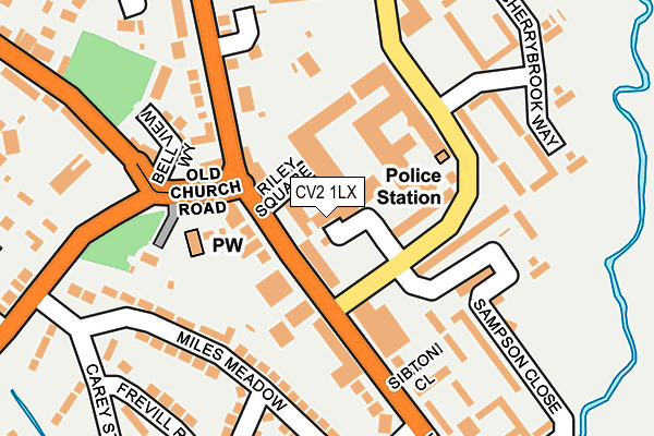 CV2 1LX map - OS OpenMap – Local (Ordnance Survey)