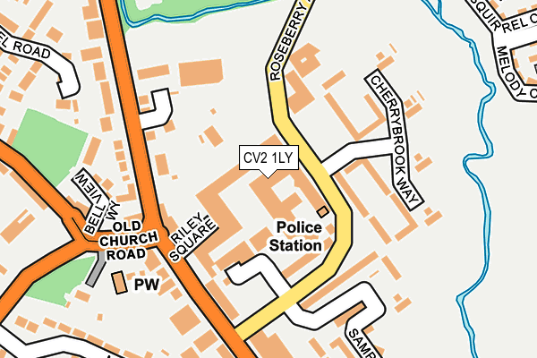 CV2 1LY map - OS OpenMap – Local (Ordnance Survey)