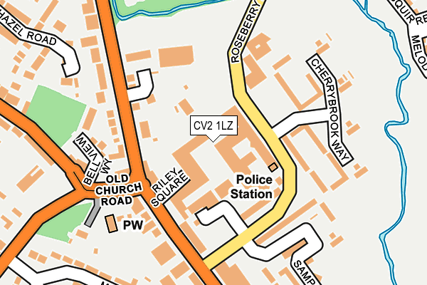 CV2 1LZ map - OS OpenMap – Local (Ordnance Survey)