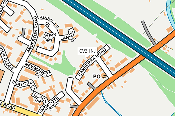 CV2 1NJ map - OS OpenMap – Local (Ordnance Survey)