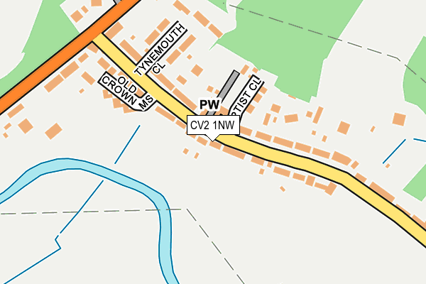 CV2 1NW map - OS OpenMap – Local (Ordnance Survey)