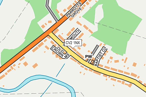 CV2 1NX map - OS OpenMap – Local (Ordnance Survey)