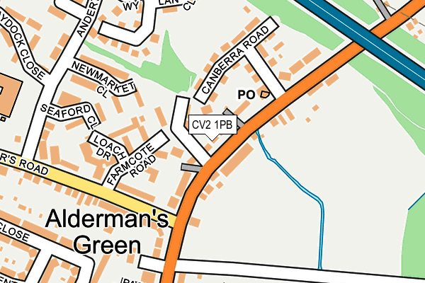CV2 1PB map - OS OpenMap – Local (Ordnance Survey)