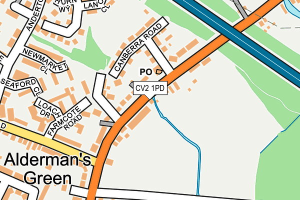CV2 1PD map - OS OpenMap – Local (Ordnance Survey)