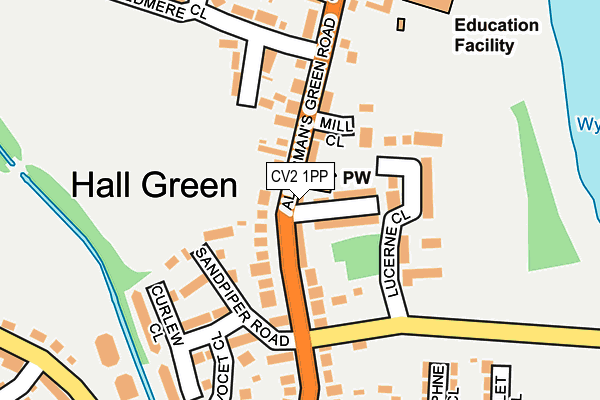 CV2 1PP map - OS OpenMap – Local (Ordnance Survey)