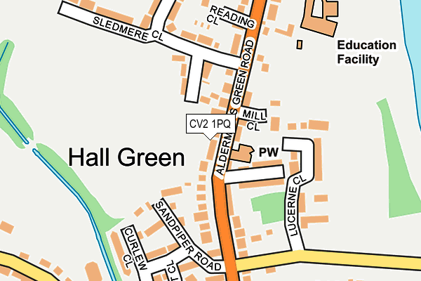 CV2 1PQ map - OS OpenMap – Local (Ordnance Survey)