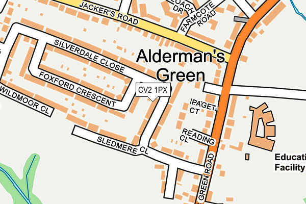 CV2 1PX map - OS OpenMap – Local (Ordnance Survey)