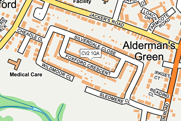 CV2 1QA map - OS OpenMap – Local (Ordnance Survey)