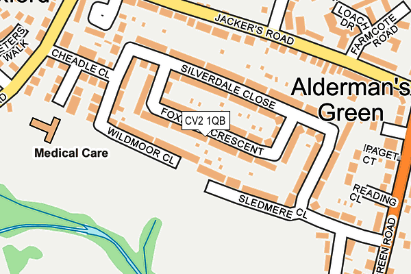 CV2 1QB map - OS OpenMap – Local (Ordnance Survey)