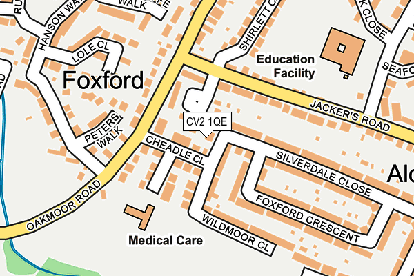 CV2 1QE map - OS OpenMap – Local (Ordnance Survey)