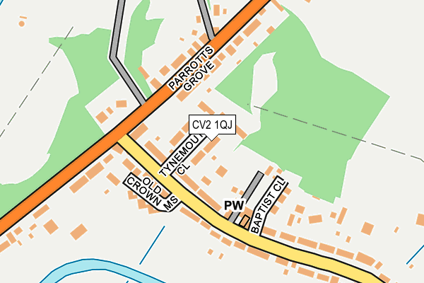 CV2 1QJ map - OS OpenMap – Local (Ordnance Survey)