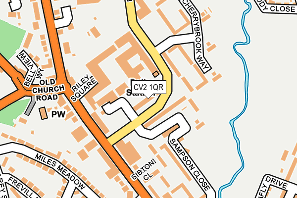 CV2 1QR map - OS OpenMap – Local (Ordnance Survey)