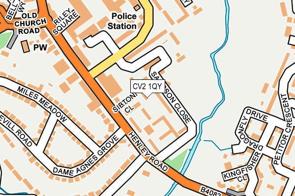 CV2 1QY map - OS OpenMap – Local (Ordnance Survey)