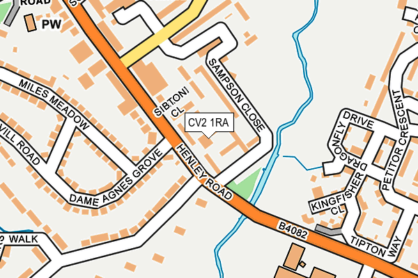 CV2 1RA map - OS OpenMap – Local (Ordnance Survey)