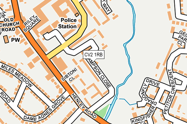CV2 1RB map - OS OpenMap – Local (Ordnance Survey)