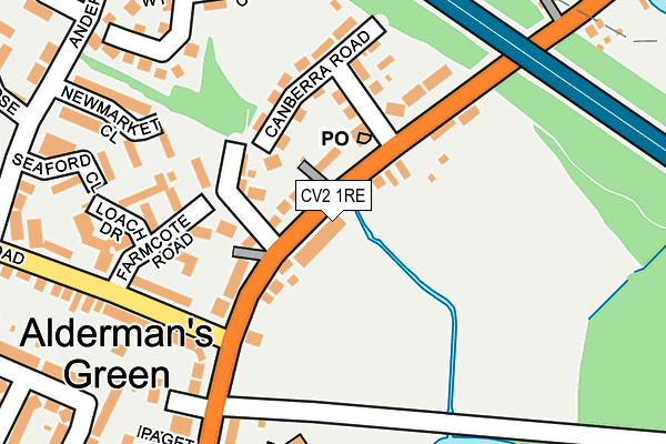 CV2 1RE map - OS OpenMap – Local (Ordnance Survey)