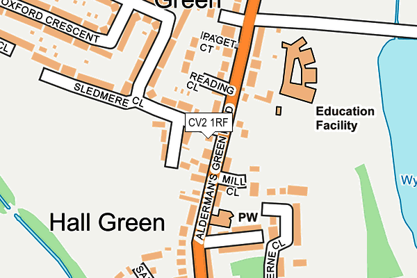 CV2 1RF map - OS OpenMap – Local (Ordnance Survey)