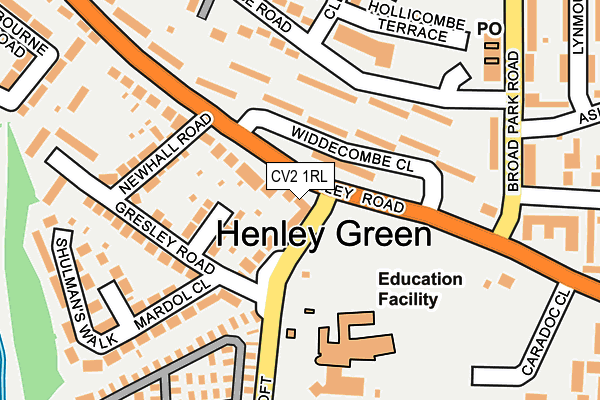 CV2 1RL map - OS OpenMap – Local (Ordnance Survey)