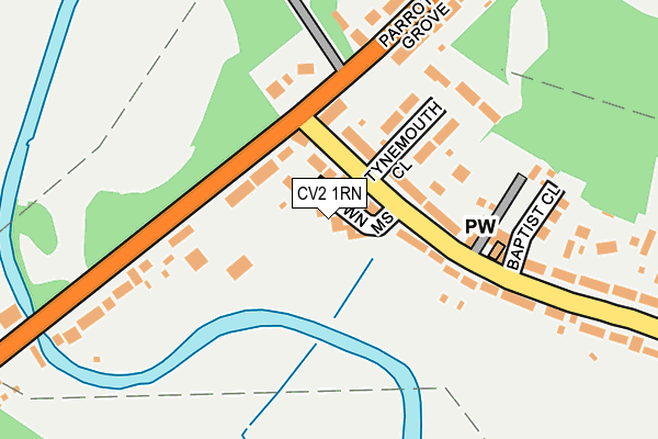 CV2 1RN map - OS OpenMap – Local (Ordnance Survey)