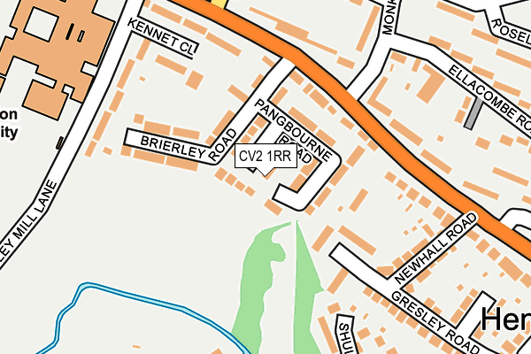 CV2 1RR map - OS OpenMap – Local (Ordnance Survey)