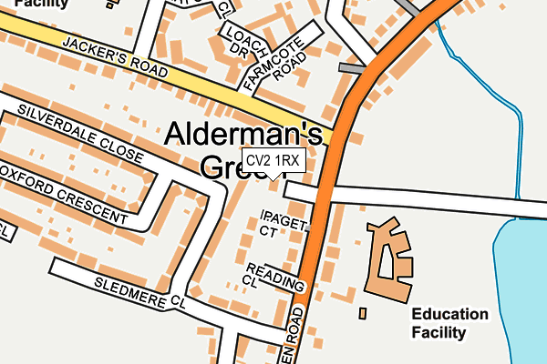 CV2 1RX map - OS OpenMap – Local (Ordnance Survey)