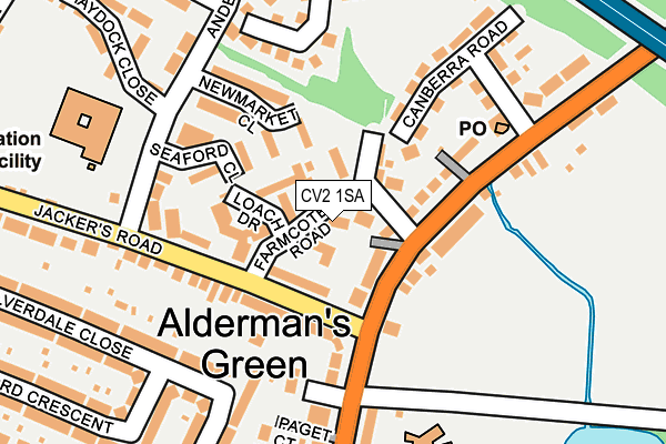 CV2 1SA map - OS OpenMap – Local (Ordnance Survey)