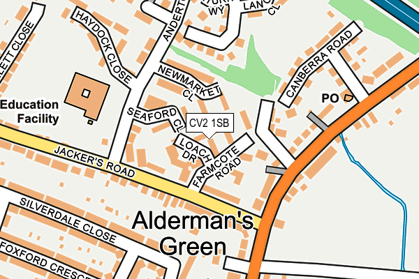 CV2 1SB map - OS OpenMap – Local (Ordnance Survey)