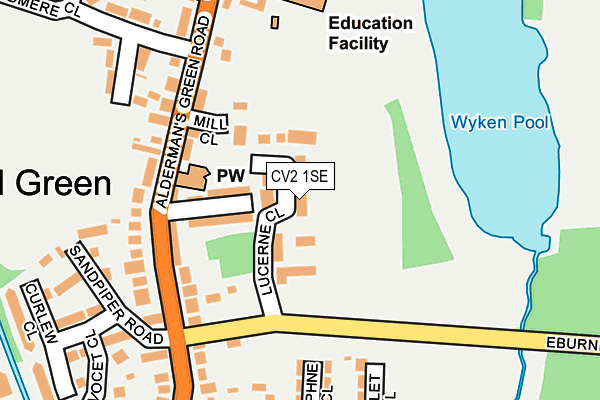 CV2 1SE map - OS OpenMap – Local (Ordnance Survey)