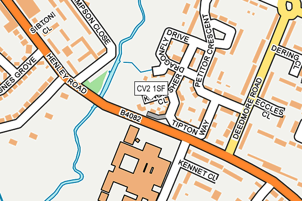 CV2 1SF map - OS OpenMap – Local (Ordnance Survey)