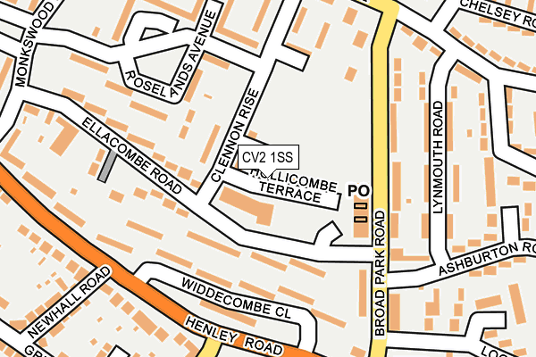 CV2 1SS map - OS OpenMap – Local (Ordnance Survey)